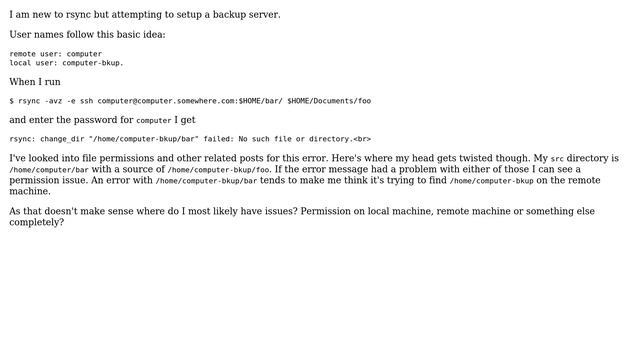 rsync expanding remote directory with local username? смотреть онлайн