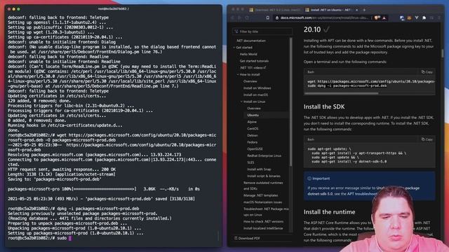 Linux Development Setup - dotnet core 5 смотреть онлайн