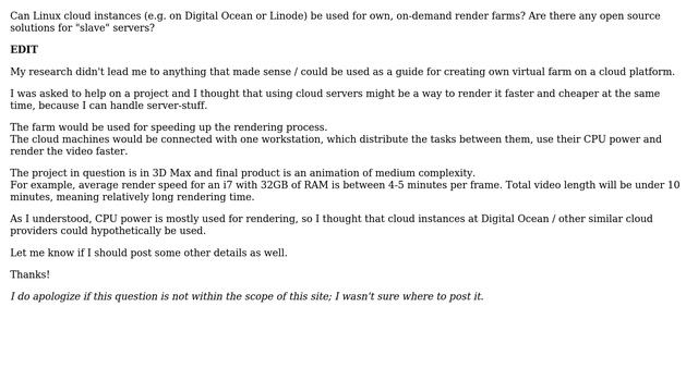 DevOps & SysAdmins: Can Linux cloud servers be used for render farms смотреть онлайн