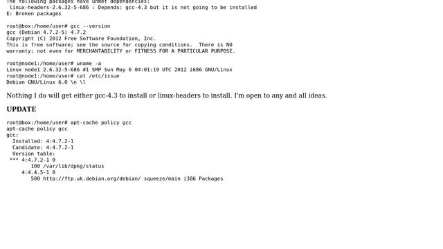 Can't install Linux Headers on Debian 6 смотреть онлайн