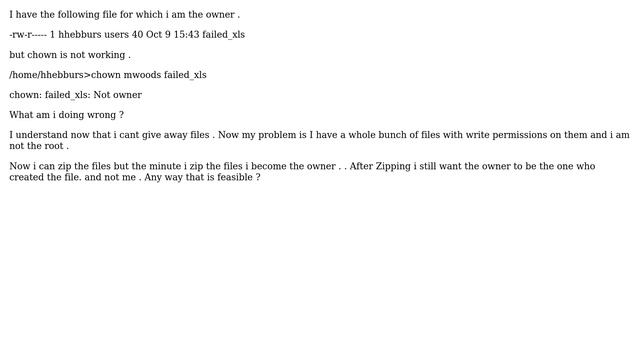 Unix & Linux: chown command not working as expected. The command fails even though syntax is right смотреть онлайн
