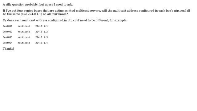 DevOps & SysAdmins: ntp multicast address смотреть онлайн