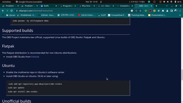 OBS Studio install on Ubuntu 22.04.2 (Bangla) || উবুন্টু (উবুন্তু ) অপারেটিং সিস্টেমে কিভাবে ইন্সট смотреть онлайн