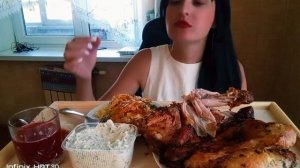 МУКБАНГ /ЦЫПЛЕНОК ТАБАКА/ВИШНЕВЫЙ МОРС/🍗🍖🍖🍛🍹🍹🍹🍹🍹