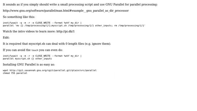 Unix & Linux: process files in a directory as they appear (3 Solutions!!) смотреть онлайн