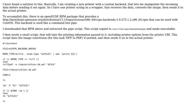 Unix & Linux: CUPS filter for a raw queue смотреть онлайн