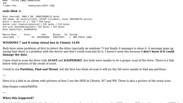 Unix & Linux: Unable to see data on an external HDD, is it infected? смотреть онлайн