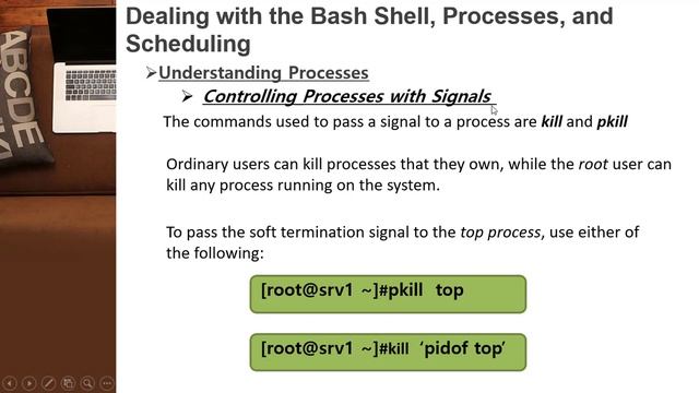 165- RHCSA Linux : Module 4 : Introducing the BASH Shell | Controlling Process with Signal смотреть онлайн