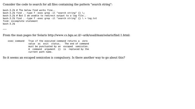 Unix & Linux: How do I redirect output from the find command (that uses grep) to a log file? смотреть онлайн