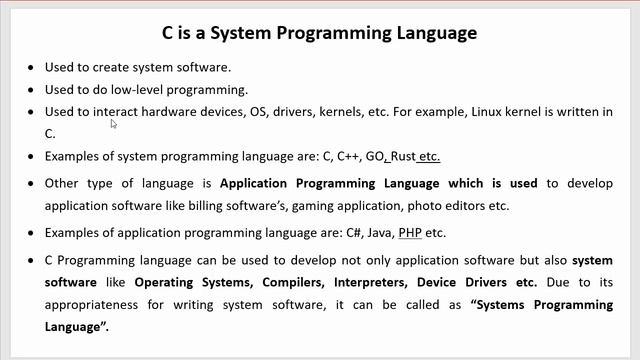 What is System software | Why C Programming Language is called as System Programming Language Part- смотреть онлайн