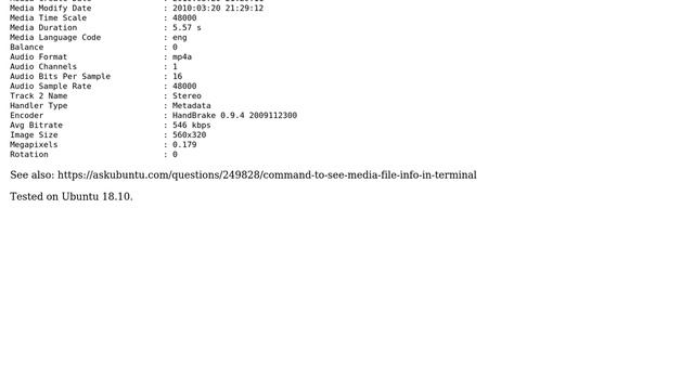 How to retrieve video file information from command line under Linux? (6 Solutions!!) смотреть онлайн