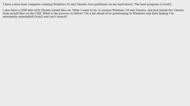 Unix & Linux: Installing only Ubuntu on a dual boot computer смотреть онлайн