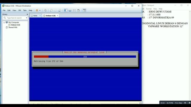 Tutorial Menginstall Linux Debian 6 VMware 12 смотреть онлайн