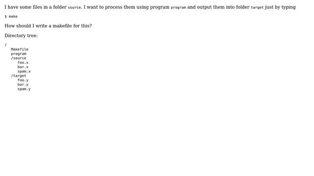 Unix & Linux: How to write makefile for bulk processing? смотреть онлайн