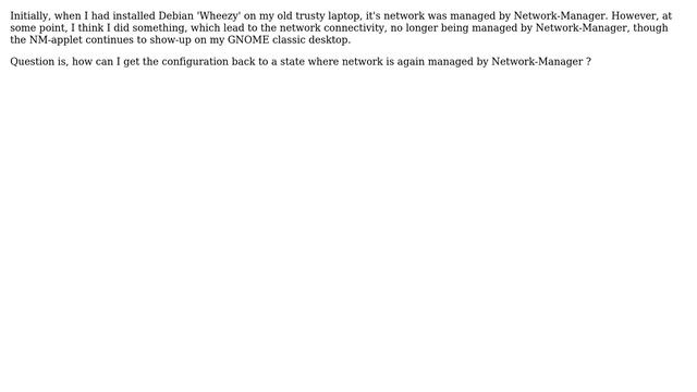 Unix & Linux: Get network under Network-Manager's management смотреть онлайн