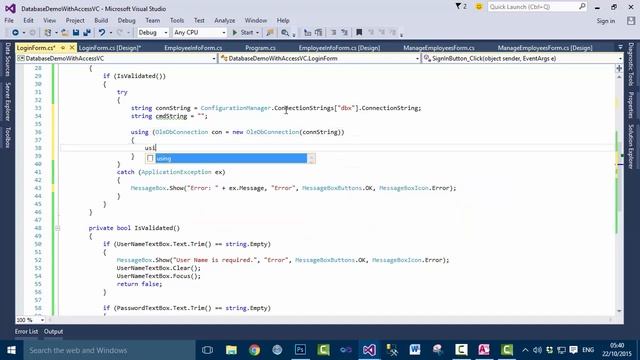 #5) C# Access Database Tutorial In Urdu - Create Login Screen смотреть онлайн