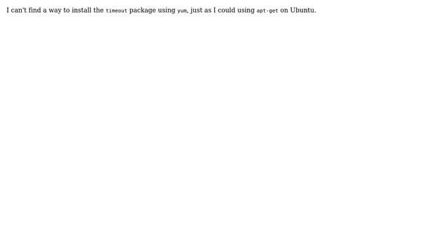 How do I install timeout package in fedora? смотреть онлайн