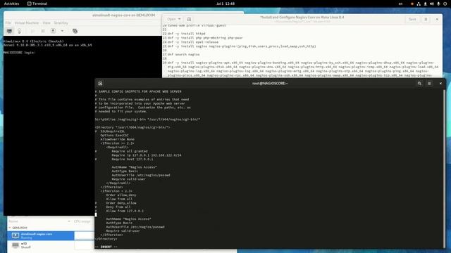 Установка Nagios® Core™ Version 4.4.6 в Alma Linux 8.4 смотреть онлайн