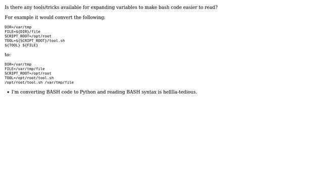 Unix & Linux: See the expansion of Bash variables for debugging? смотреть онлайн