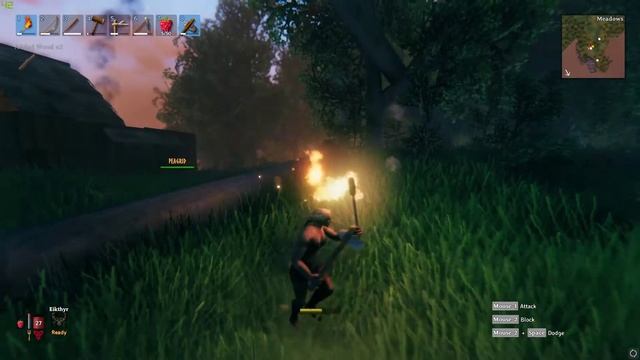Valheim viking survival game [EA] Kingleaf & Peaspod journey's start # 002 смотреть онлайн