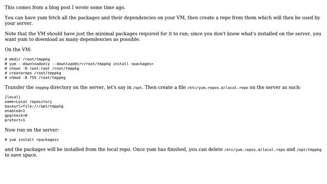 Unix & Linux: offline version of yum install (3 Solutions!!) смотреть онлайн