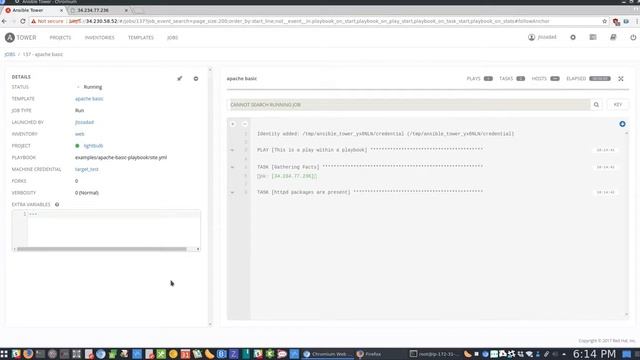 Ansible Tower Install Httpd and configure a basic page смотреть онлайн