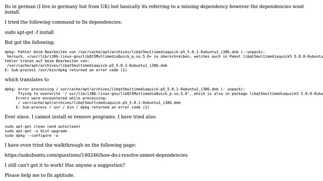 Ubuntu: Completely Stuck with Apt-Get (nothing will install) смотреть онлайн