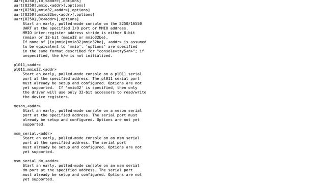 Kernel parameters "console" and "earlycon" refer to old hardware? смотреть онлайн