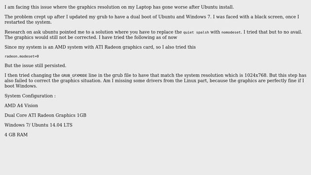 Ubuntu: Distorted graphics resolution after updating quiet splash in Linux boot смотреть онлайн