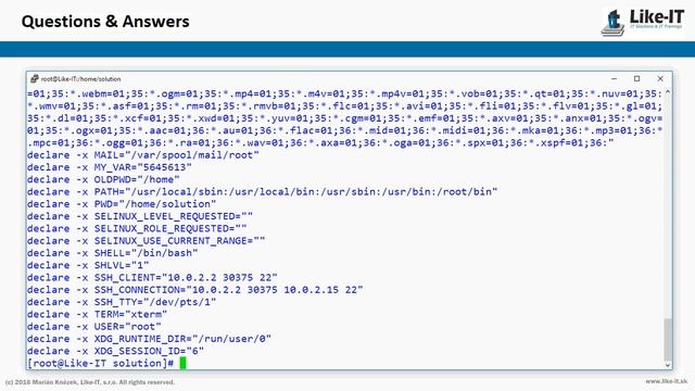 bash how to list environment variables смотреть онлайн