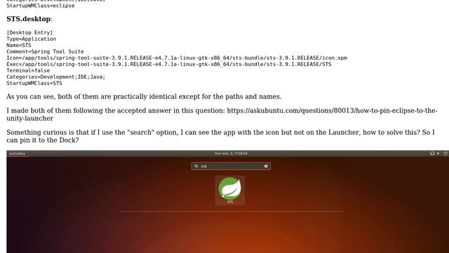 Ubuntu: Ubuntu 17.10 not showing Spring Tool Suite icon in the Dock смотреть онлайн