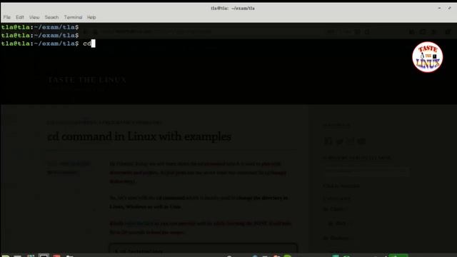 Linux Tutorials for Beginners - cd command in Linux | TASTETHELINUX | IN ENGLISH смотреть онлайн