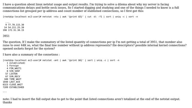 netstat shows over 44K connections without ip address, what's that? (2 Solutions!!) смотреть онлайн