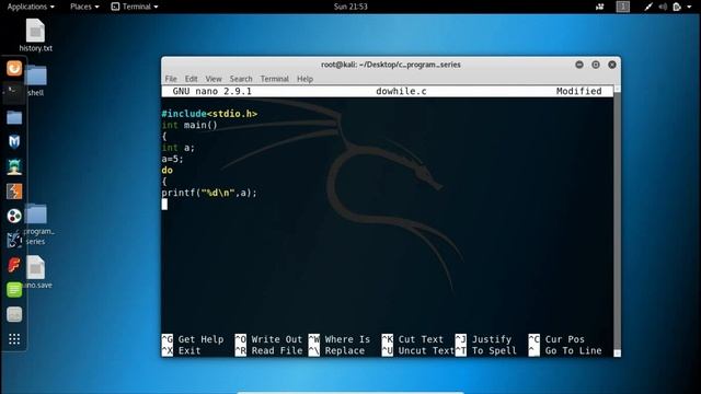 14- DO WHILE LOOP |C PROGRAM IN KALI LINUX |Simple c program смотреть онлайн