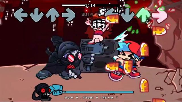 FNF Vs Accelerant Hank Mod But All Of The Normal Notes Turn Into Bullet Notes Botplay