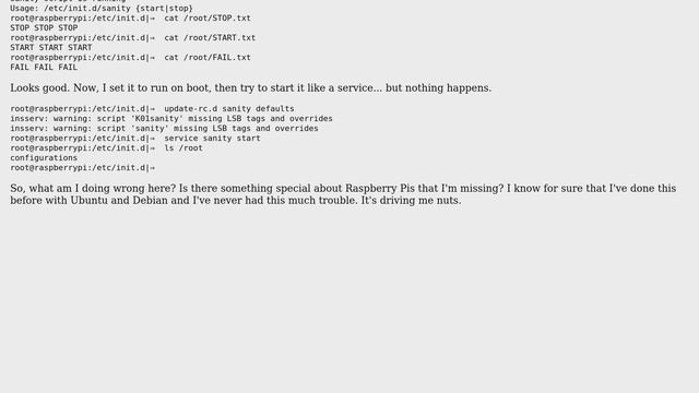 Why won't my init.d service start? смотреть онлайн