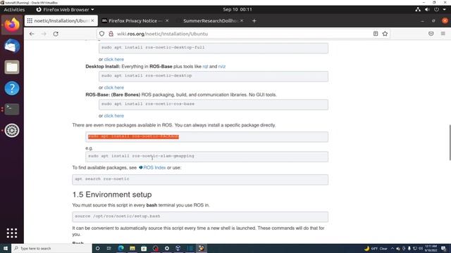 Installing ROS Noetic and Learning Unix Commands /Linux Terminal смотреть онлайн
