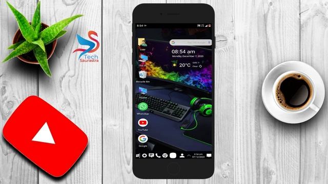 convert your mobile into computer || Install Windows 10 on any Android device || Tech Saurastra смотреть онлайн