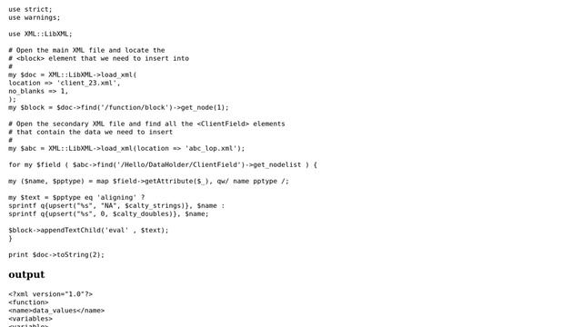 Parse XML file to copy the content into another file at a particular spot in the file? смотреть онлайн
