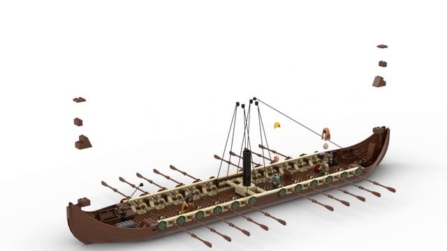 Lego Drakkar Viking Ship BUILD TUTORIAL