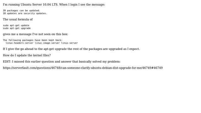DevOps & SysAdmins: How do I upgrade the kernel in Ubuntu Server 10.04? (2 Solutions!!) смотреть онлайн