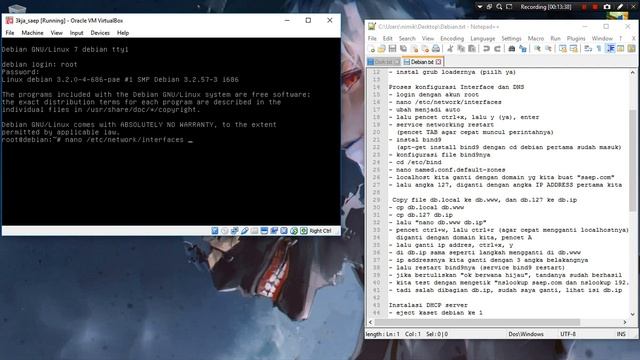 Tutorial Instalasi Debian dan Konfigurasi Interfaces, DNS, DHCP untuk Pemula смотреть онлайн