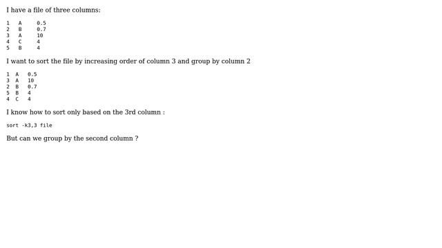 sort file based one colum and group by another column (2 Solutions!!) смотреть онлайн