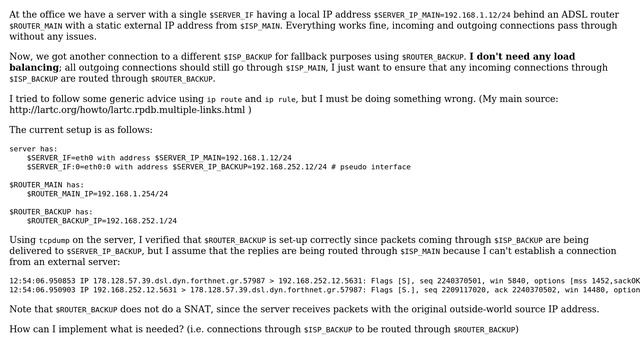 DevOps & SysAdmins: How to route from Ubuntu server with two ISP connections? смотреть онлайн