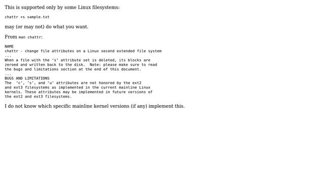 Unix & Linux: What is Linux for SET FILE/ERASE_ON_DELETE? (4 Solutions!!) смотреть онлайн