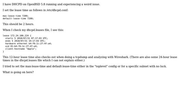 Unix & Linux: Why is DHCPD offering wrong lease times? (2 Solutions!!) смотреть онлайн