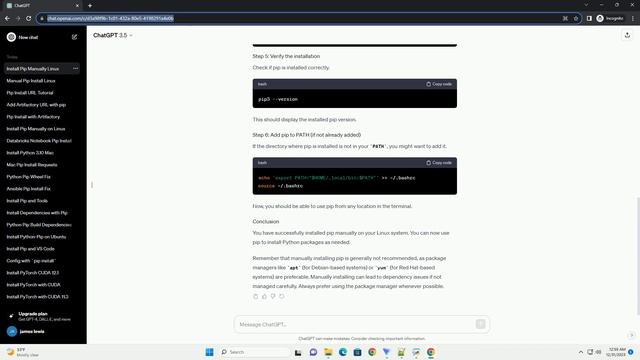 install pip manually linux смотреть онлайн