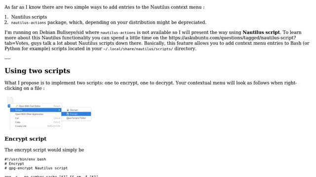 Unix & Linux: GPG encryption in Nautilus right click menu смотреть онлайн