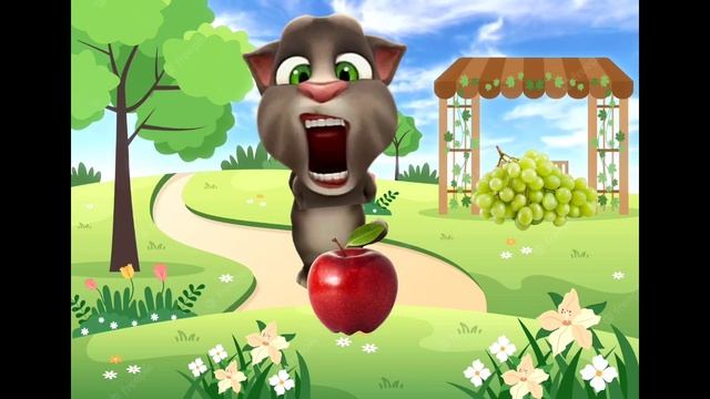 Talking Tom eating apple 🍎 🍎 and grapes 🍇🍇 смотреть онлайн